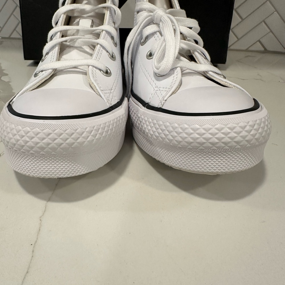 Chuck Taylor converse Eva lift hi top leather sneakers - Picture 3 of 11